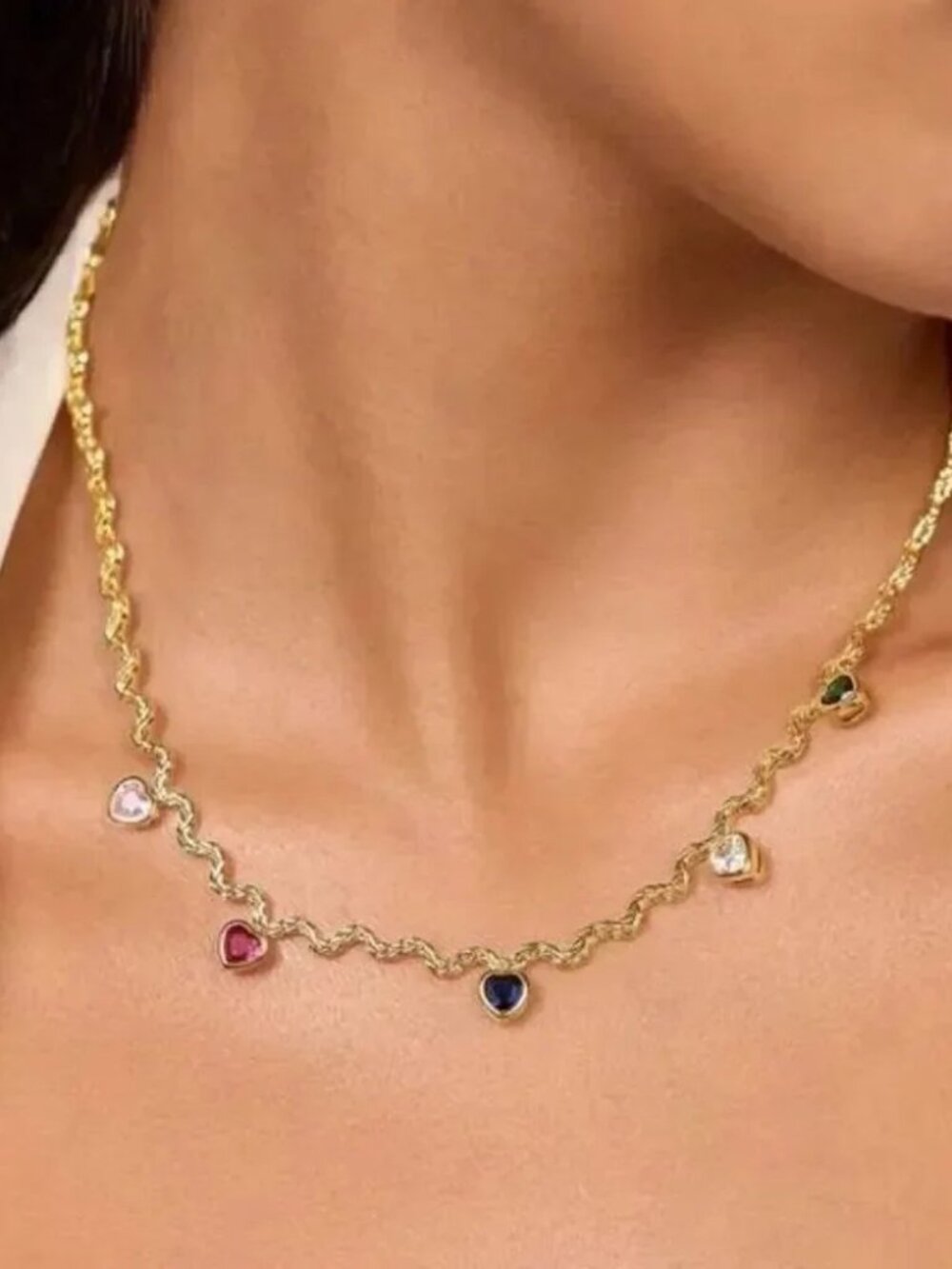Diamond heart necklace Q927